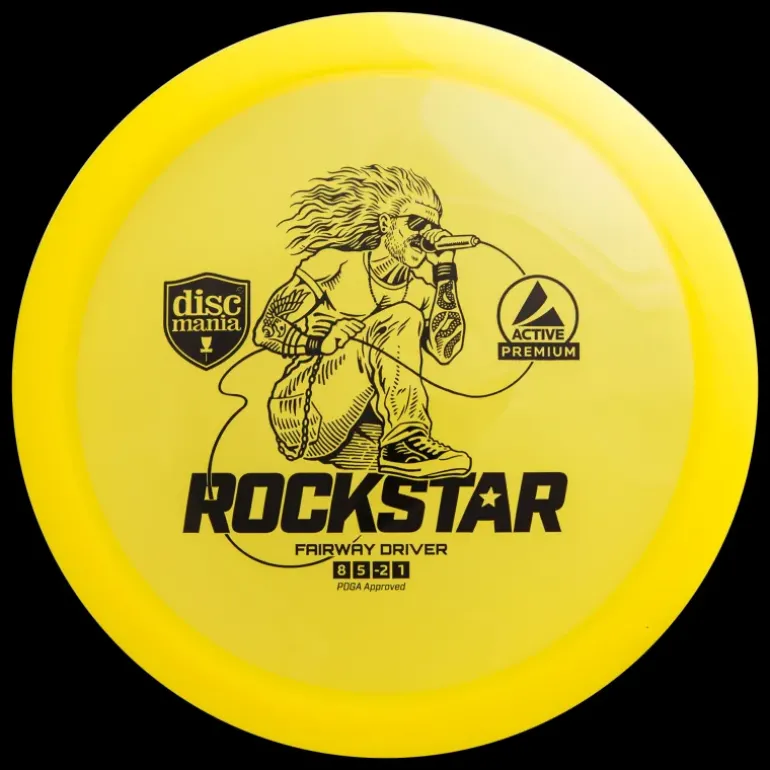 Active Premium Driver Rockstar Yellow, driver frisbeegolf - Discgolf - Active Premium Driver Rockstar Yellow, driver frisbeegolf
