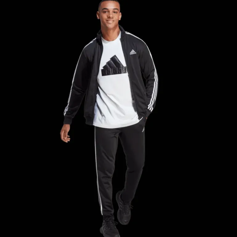 Basic 3-Stripes Tricot Tracksuit, joggingdress, herr - Fritidsbyxor - Basic 3-Stripes Tricot Tracksuit, joggingdress, herr