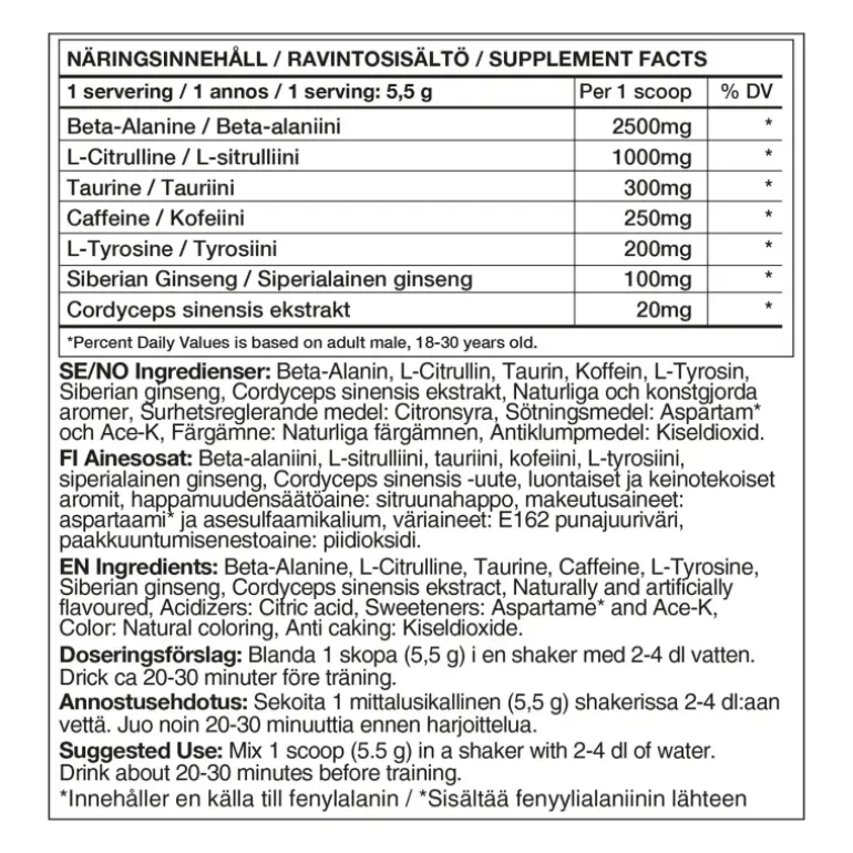 Challenger (Tropical (220g), pre-workout-pulver - Pre-Workout - Challenger (Tropical (220g), pre-workout-pulver