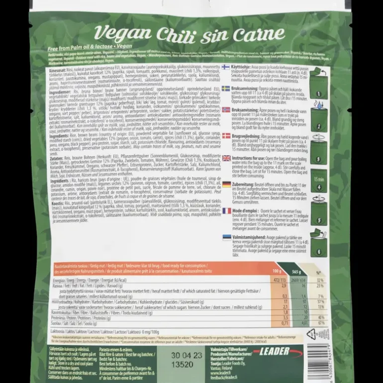 Chili Sin Carne Vegan - Frystorkad Mat - Chili Sin Carne Vegan