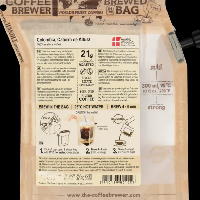 Colombia 2 Cup Coffee, Medium strong, Medium dark roast, snabbkaffe - Frystorkad Mat - Colombia 2 Cup Coffee, Medium strong, Medium dark roast, snabbkaffe