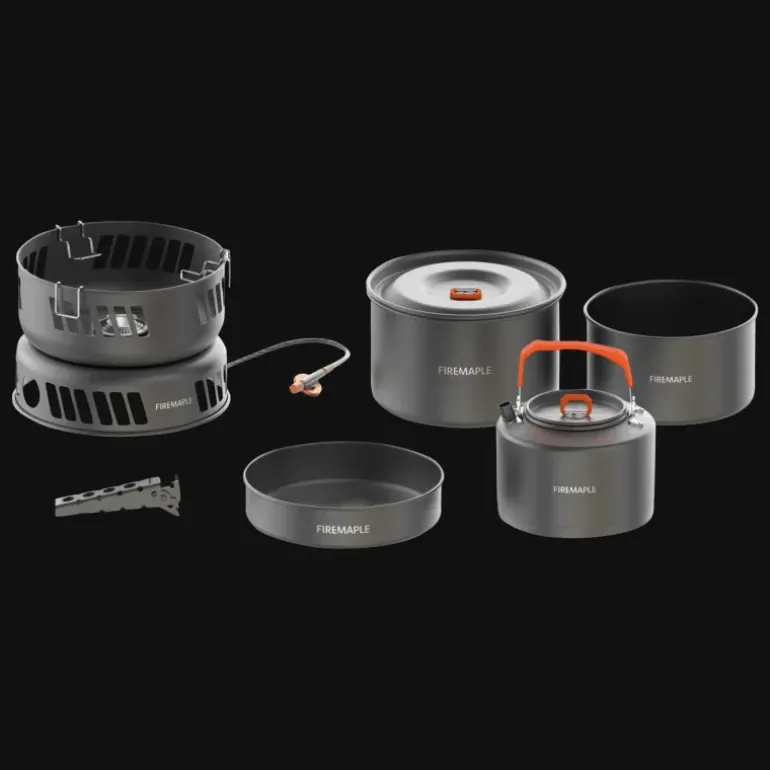 Cooking Kit W/gas Burner, stormkök med gasbrännare - Stormkök & Brännare - Cooking Kit W/gas Burner, stormkök med gasbrännare