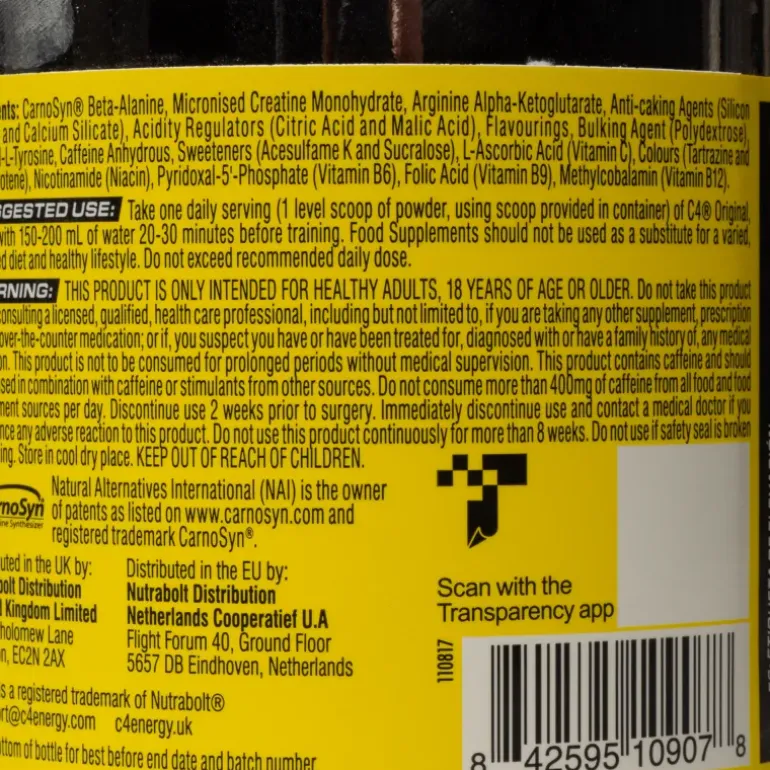 C4 Original Orange, pre-workout-pulver - Pre-Workout - C4 Original Orange, pre-workout-pulver