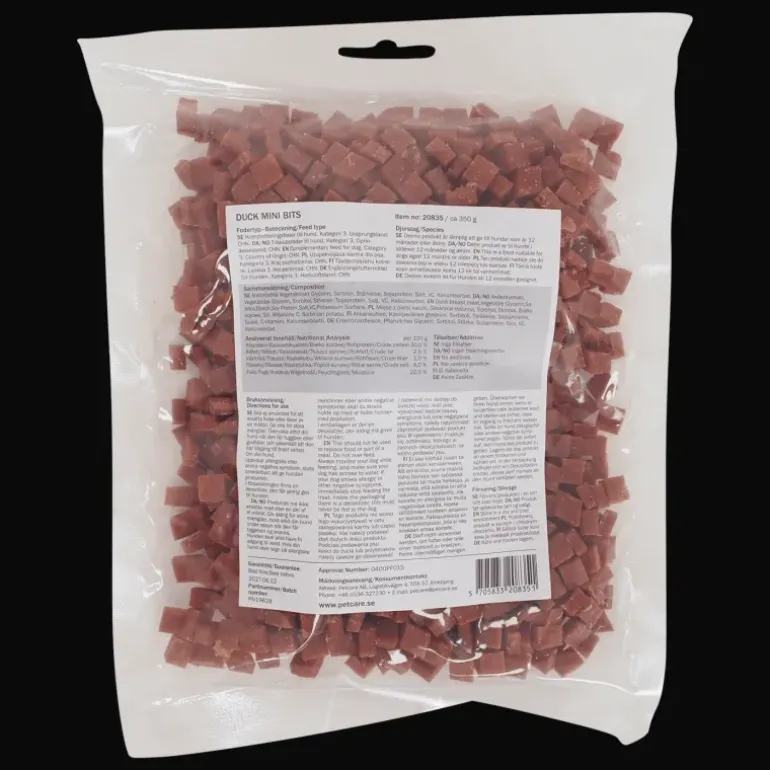 Duck Mini Bits 350g, hundgodis - Mat & Matskålar - Duck Mini Bits 350g, hundgodis