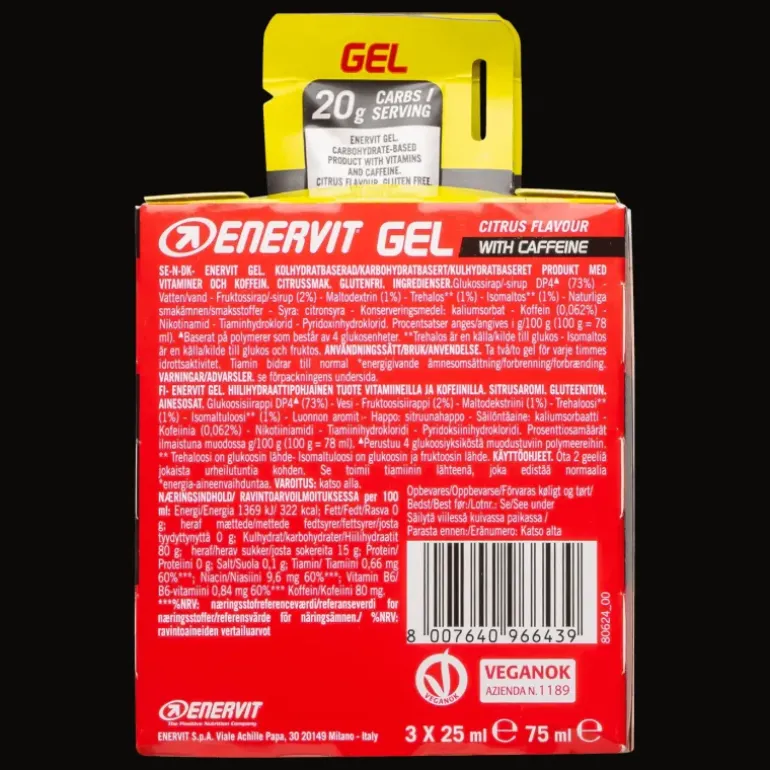 E.sport Gel 3-pack Citrus W/ Caff 3x25ml, gel - Gels - E.sport Gel 3-pack Citrus W/ Caff 3x25ml, gel