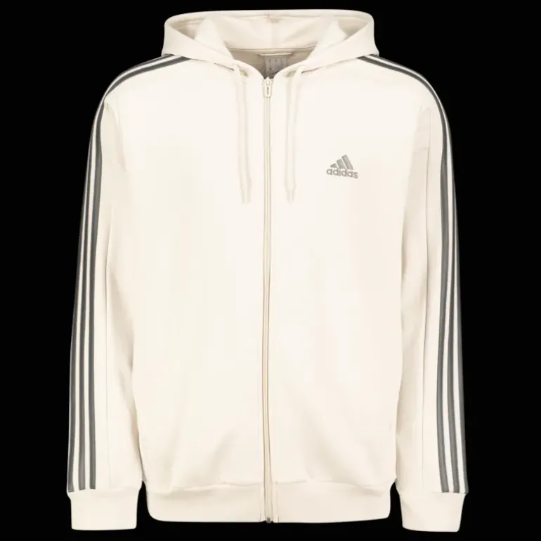 Essential Fleece 3-Stripes Full Zip, hoodie, herr - Hoodtröjor - Essential Fleece 3-Stripes Full Zip, hoodie, herr