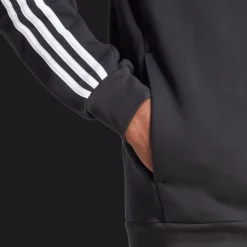 Essential Fleece 3-Stripes Full Zip, hoodie, herr - Hoodtröjor - Essential Fleece 3-Stripes Full Zip, hoodie, herr