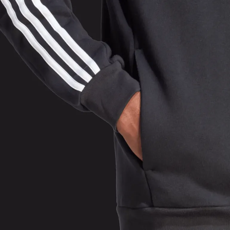 Essential Fleece 3-Stripes Full Zip, hoodie, herr - Hoodtröjor - Essential Fleece 3-Stripes Full Zip, hoodie, herr