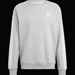 Essentials Fleece 3-Stripes Sweatshirt, collegetröja, herr - Hoodtröjor - Essentials Fleece 3-Stripes Sweatshirt, collegetröja, herr