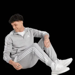 Essentials Fleece 3-Stripes Tapered Cuff Joggers, joggingbyxor, herr - Fritidsbyxor - Essentials Fleece 3-Stripes Tapered Cuff Joggers, joggingbyxor, herr