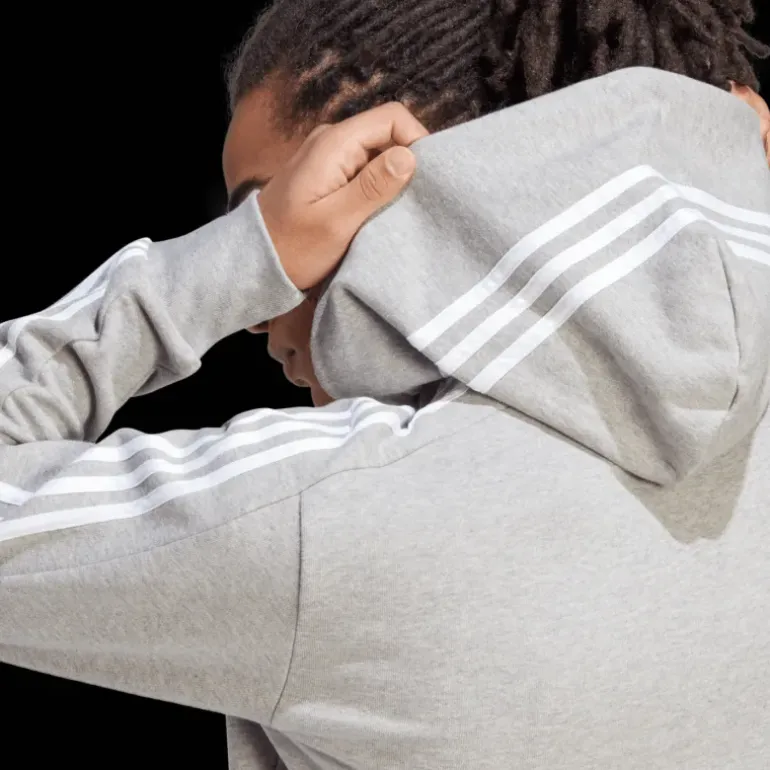 French Terry 3-Stripes Full-Zip Hoodie, huvjacka, herr - Hoodtröjor - French Terry 3-Stripes Full-Zip Hoodie, huvjacka, herr