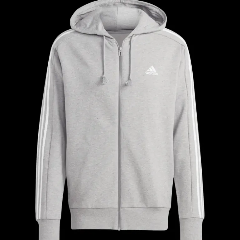 French Terry 3-Stripes Full-Zip Hoodie, huvjacka, herr - Hoodtröjor - French Terry 3-Stripes Full-Zip Hoodie, huvjacka, herr