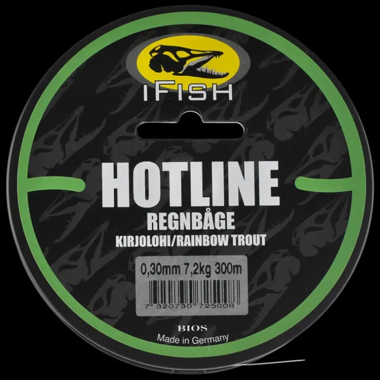 Hot Line, Regnbåge 300m 0,30mm - Fiskelina- & Tafs - Hot Line, Regnbåge 300m 0,30mm