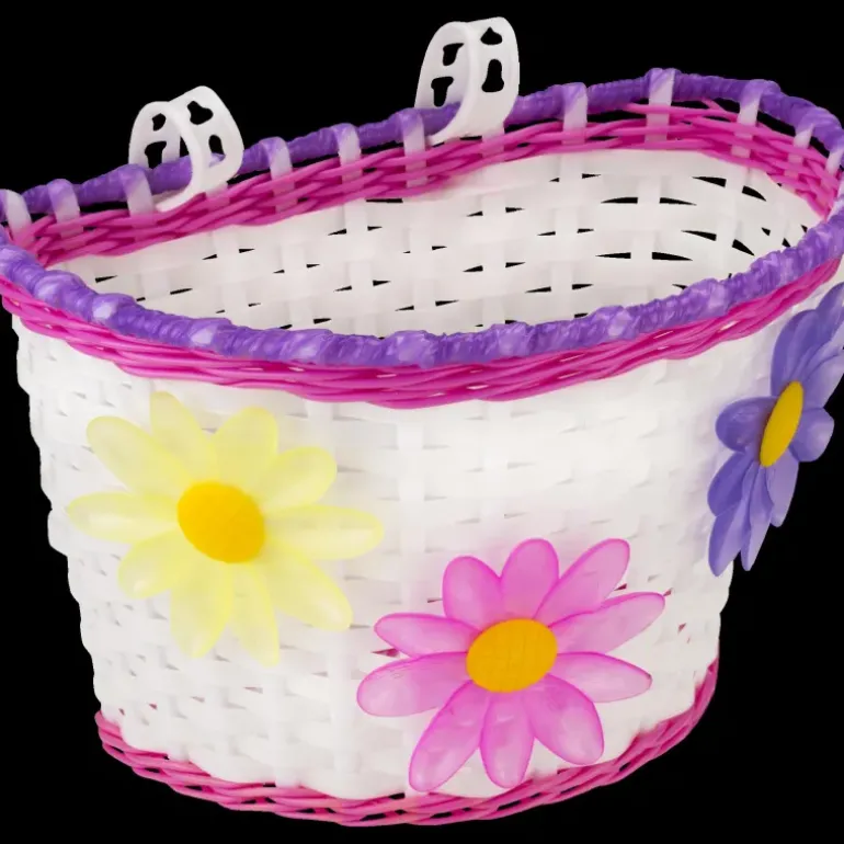 Kids Bike Basket w/flower - Cykelväskor - Kids Bike Basket w/flower