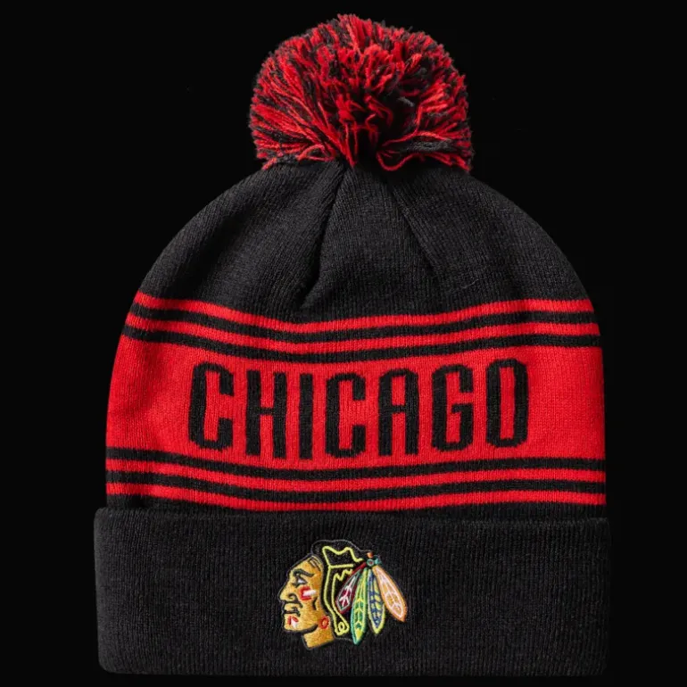NHL Beanie Cuff W/Pom - 24/25, mössa, unisex - NHL-Produkter - NHL Beanie Cuff W/Pom - 24/25, mössa, unisex