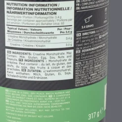 Nutrition Creatine 317g, kosttillskott - Prestationshöjare - Nutrition Creatine 317g, kosttillskott