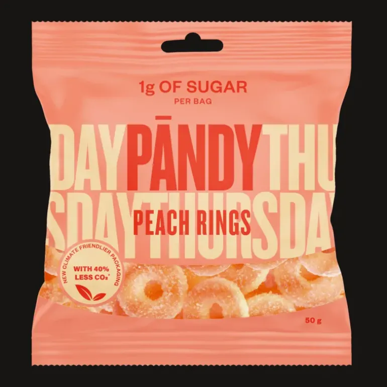 Pandy Candy 50g (Peach Rings), gummigodis - Hälsokost - Pandy Candy 50g (Peach Rings), gummigodis