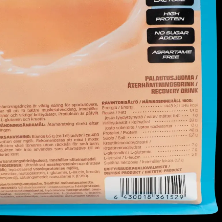 Recovery+, återhämtningsdryck - Proteiner - Recovery+, återhämtningsdryck