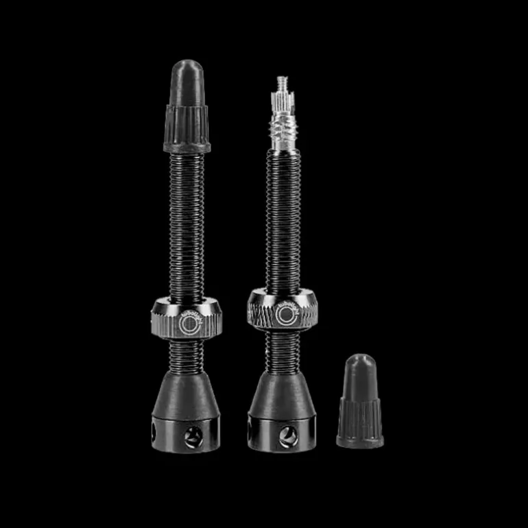 Slanglös ventil 70mm PAIR Black, Presta, alu, ventil - Tillbehör till hjul, däck & slang - Slanglös ventil 70mm PAIR Black, Presta, alu, ventil