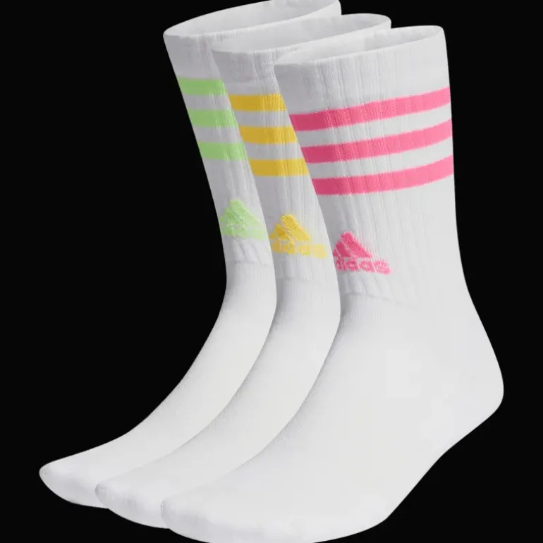 3-Stripes Cushioned Crew Socks 3 Pairs, tennisstrumpor, unisex - Strumpor - 3-Stripes Cushioned Crew Socks 3 Pairs, tennisstrumpor, unisex