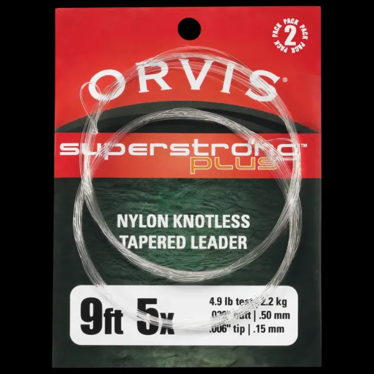 Super Strong Knotless Leaders 2-pack, 9', 3x - Fluglina - Super Strong Knotless Leaders 2-pack, 9', 3x