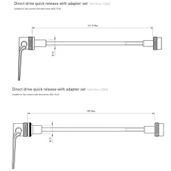Tacx, E-Thru axle skewer 10 mm rear wheel, axel för cykeltrainer - Tillbehör Till Cykeltrainer - Tacx, E-Thru axle skewer 10 mm rear wheel, axel för cykeltrainer