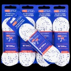 Texstyle unwaxed XL 244 cm white 24 pack-21/22, ovaxade hockeyskosnören - Tillbehör Hockey - Texstyle unwaxed XL 244 cm white 24 pack-21/22, ovaxade hockeyskosnören