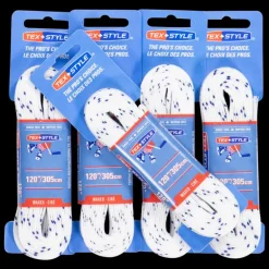 Texstyle Waxed Laces 304 cm white 36 pack-21/22, vaxade hockeyskosnören - Tillbehör Hockey - Texstyle Waxed Laces 304 cm white 36 pack-21/22, vaxade hockeyskosnören