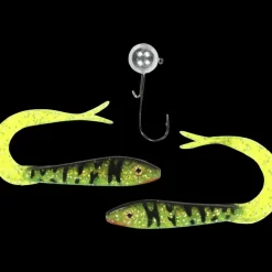The Hitman Soft Tail 8cm, 2 Jiggar + 1 Huvud 10g 2/0, #2 Yel - Softbait - The Hitman Soft Tail 8cm, 2 Jiggar + 1 Huvud 10g 2/0, #2 Yel