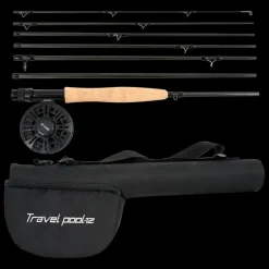 Travel Pool Combo, 9' 7-delat Spö #5 Komplet Med Rulle, Lin - Flugfiskeset - Travel Pool Combo, 9' 7-delat Spö #5 Komplet Med Rulle, Lin