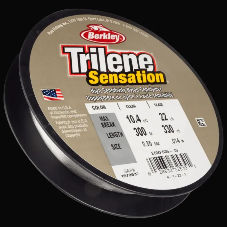 Trilene SENSATION Mono 0.18mm 300M clear, fiskelina monofilament - Fiskelina- & Tafs - Trilene SENSATION Mono 0.18mm 300M clear, fiskelina monofilament