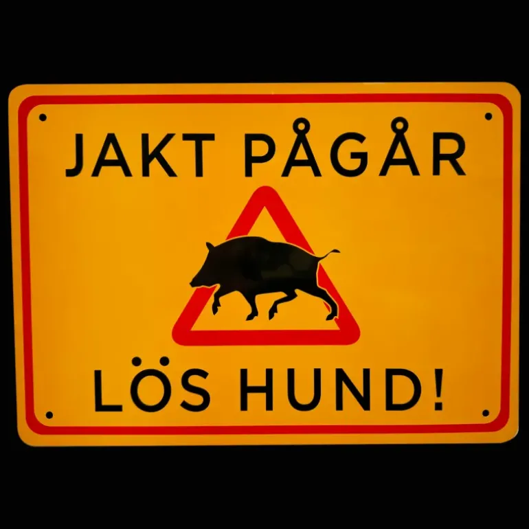 Varningsskylt Wild Boar, jaktskylt - Utrustning - Varningsskylt Wild Boar, jaktskylt
